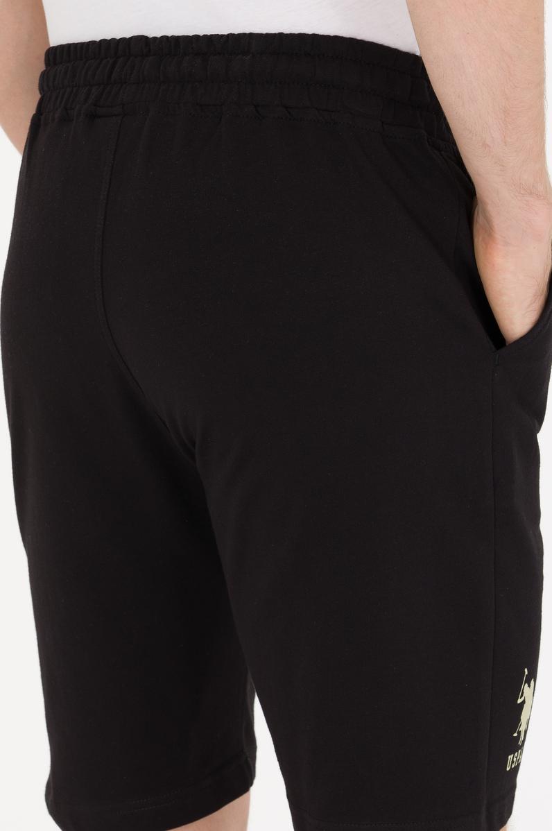 Erkek Siyah Örme Şort