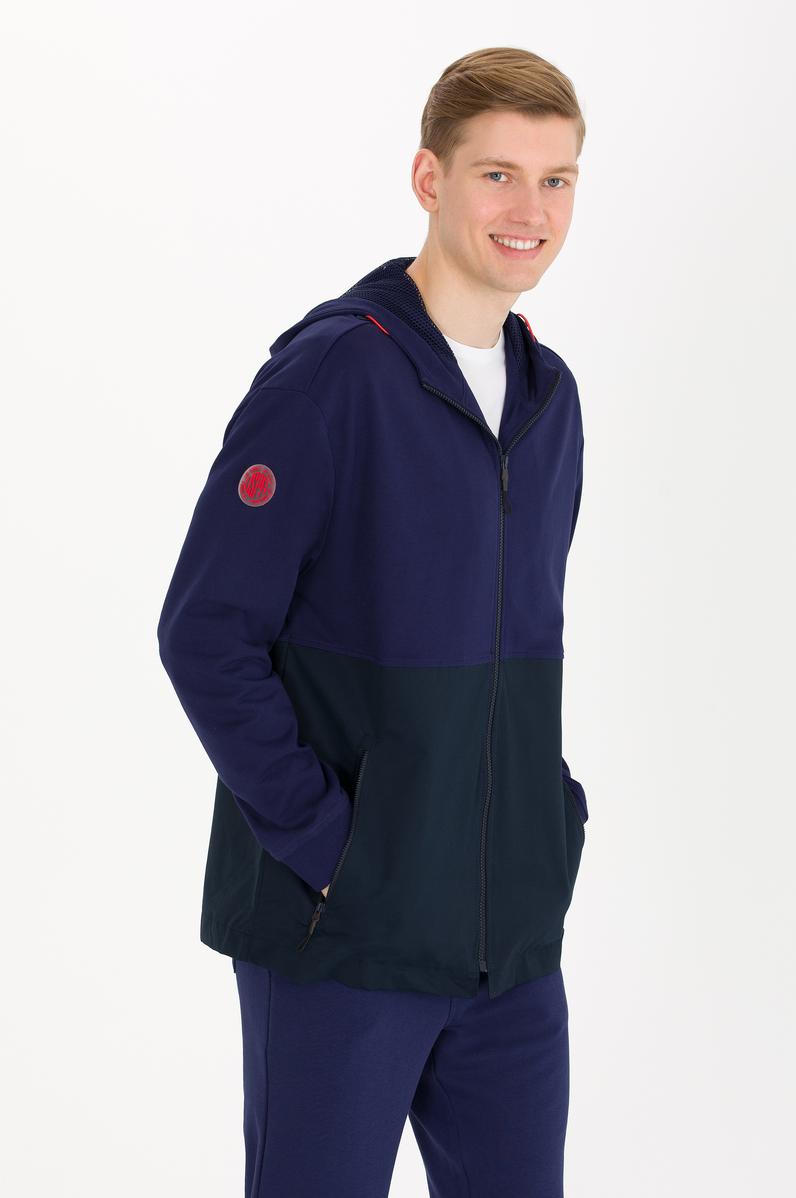 Erkek Lacivert Kapüşonlu Örme Hırka