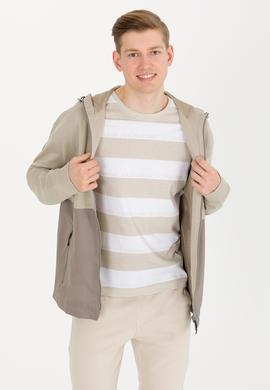 Erkek Haki Kapüşonlu Örme Hırka - 50248612015