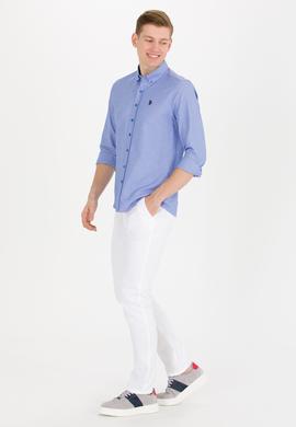 Erkek Saks Uzun Kollu Basic Gömlek - 50265664118