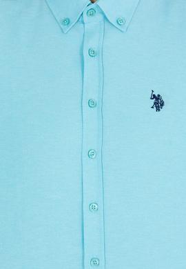 Erkek Mint Uzun Kollu Basic Gömlek - 50265664152