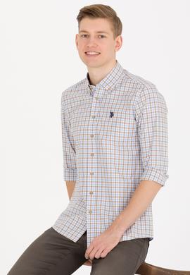 Erkek Mavi Kareli Gömlek - 50273954004