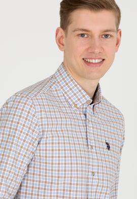 Erkek Mavi Kareli Gömlek - 50273954004