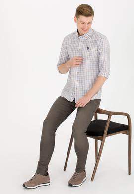 Erkek Mavi Kareli Gömlek - 50273954004