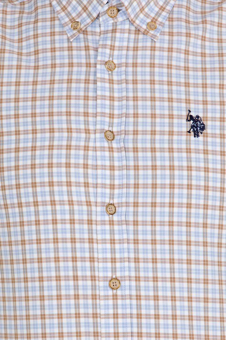 Erkek Mavi Kareli Gömlek - 50273954004