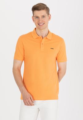 Erkek Turuncu Basic Polo Yaka Tişört - 50264892157