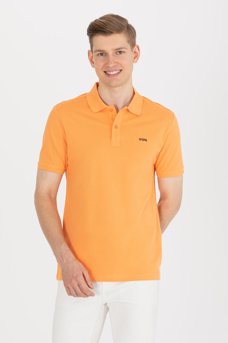 Erkek Turuncu Basic Polo Yaka Tişört - 50264892157