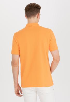 Erkek Turuncu Basic Polo Yaka Tişört - 50264892157