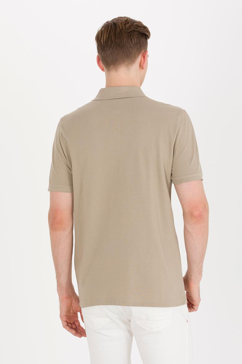 Erkek Haki Basic Polo Yaka Tişört - 50264892177