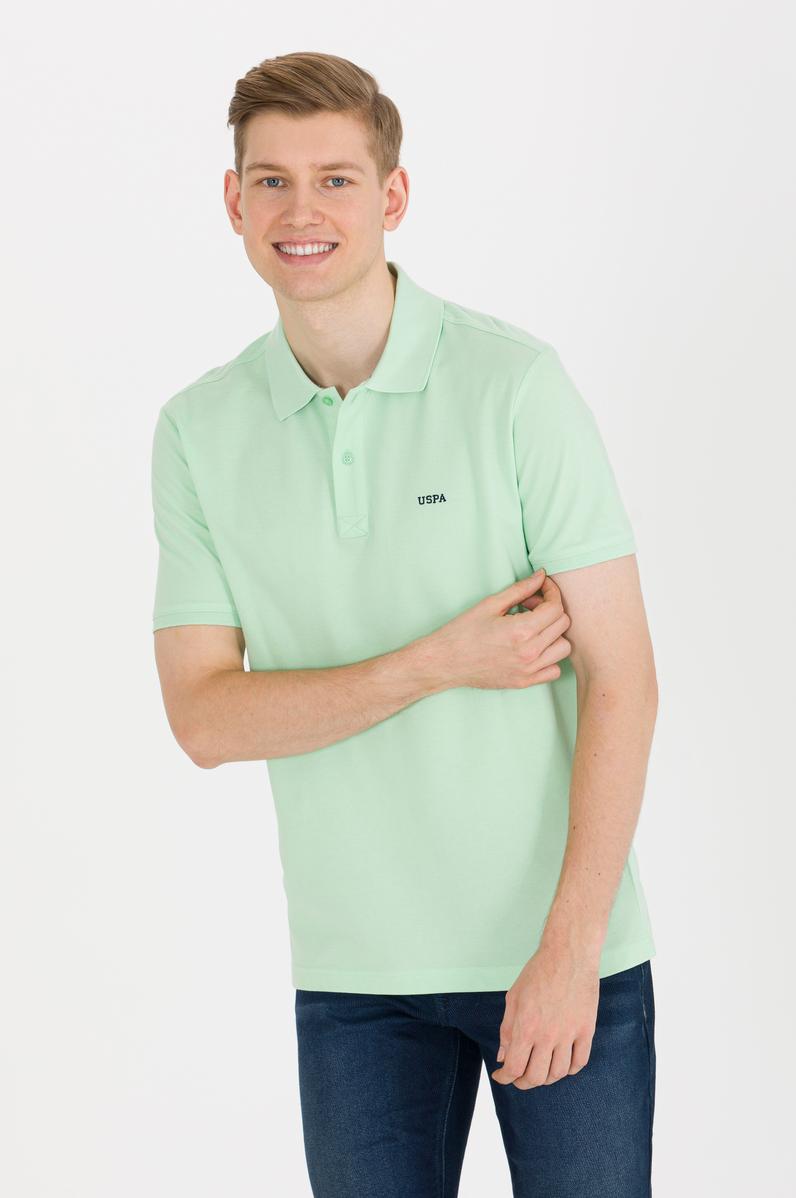 Erkek Mint Yeşili Basic Polo Yaka Tişört