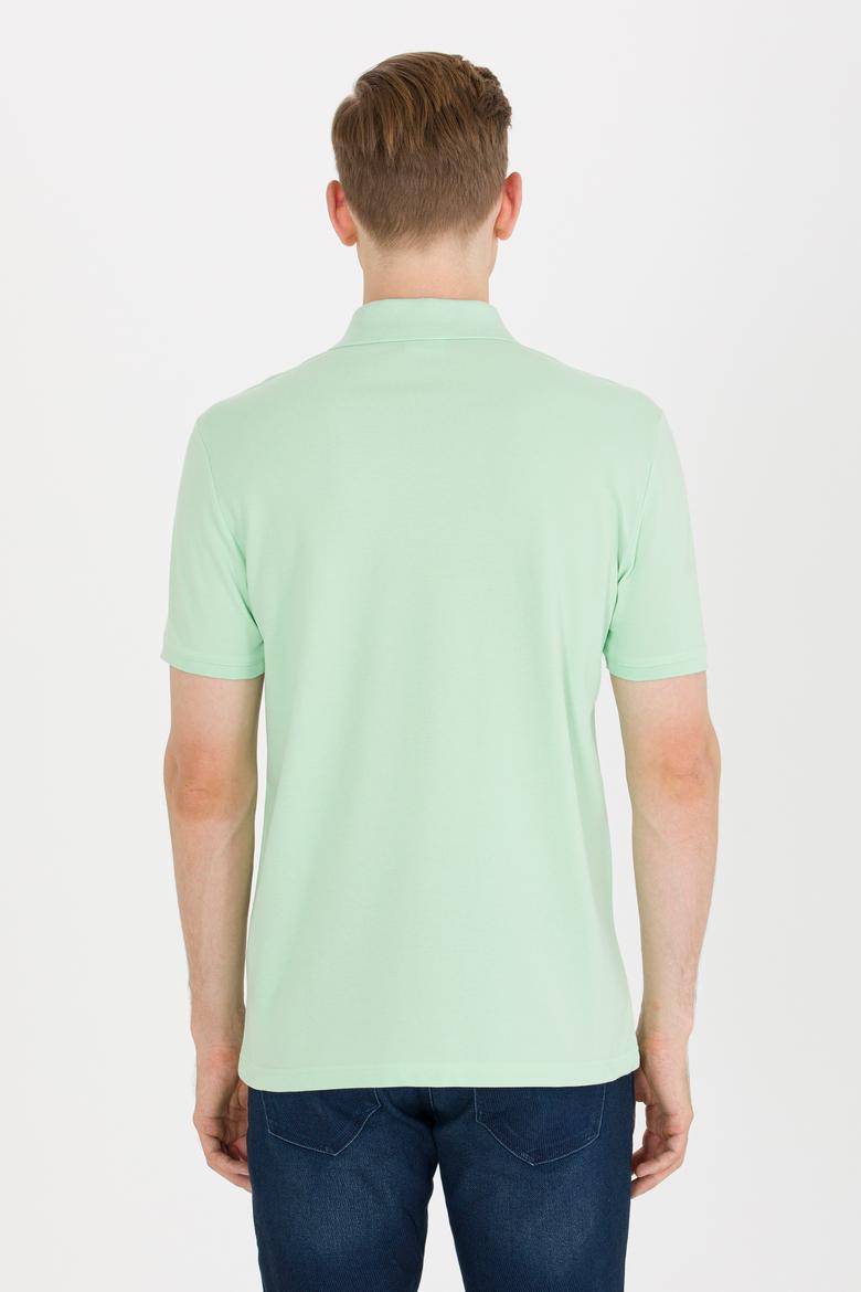 Erkek Mint Yeşili Basic Polo Yaka Tişört - 50264892218