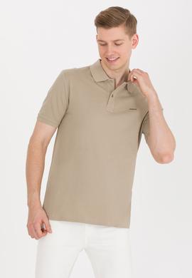 Erkek Haki Basic Polo Yaka Tişört - 50264892177