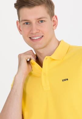 Erkek Koyu Sarı Basic Polo Yaka Tişört - 50264892048