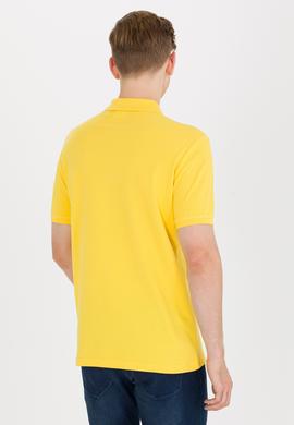 Erkek Koyu Sarı Basic Polo Yaka Tişört - 50264892048