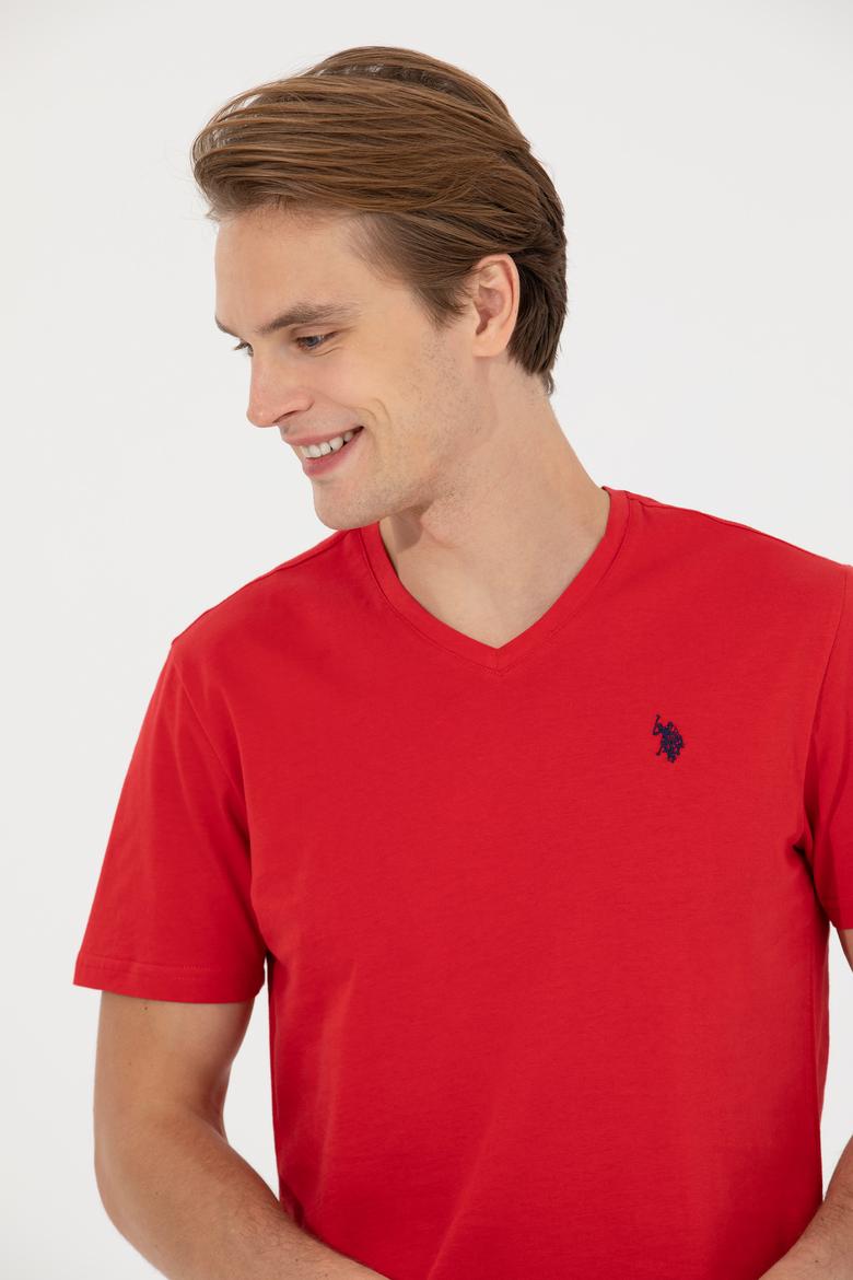 Erkek Kırmızı Basic Tişört