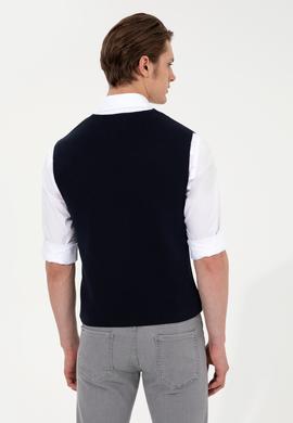 Erkek Lacivert Triko Hırka - 50237278008