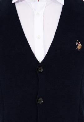 Erkek Lacivert Triko Hırka - 50237278008