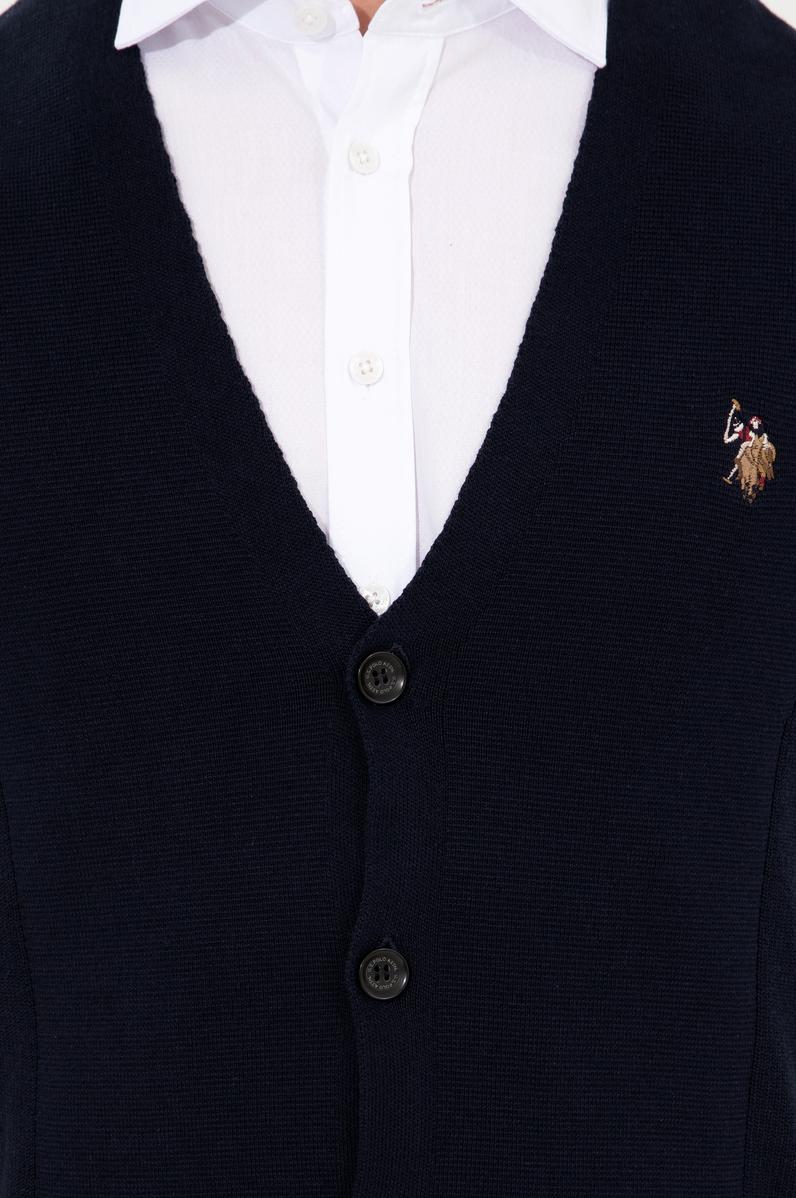 Erkek Lacivert Triko Hırka