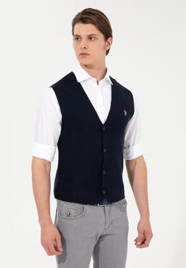 Erkek Lacivert Triko Hırka - 50237278008