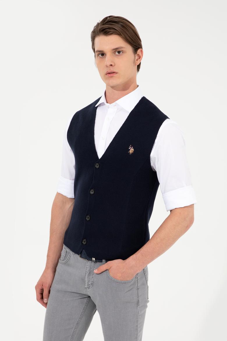 Erkek Lacivert Triko Hırka - 50237278008