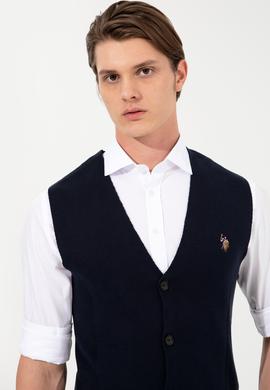 Erkek Lacivert Triko Hırka - 50237278008