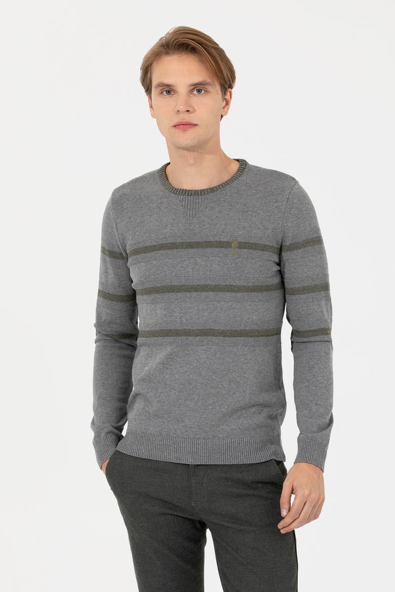 Erkek Gri Melanj Kazak - 50237607002