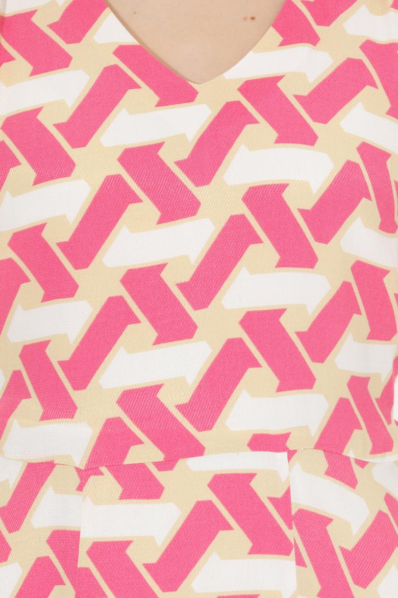 Kadın Pembe Dokuma Elbise - 50246392010