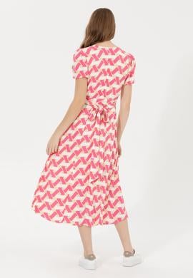 Kadın Pembe Dokuma Elbise - 50246392010