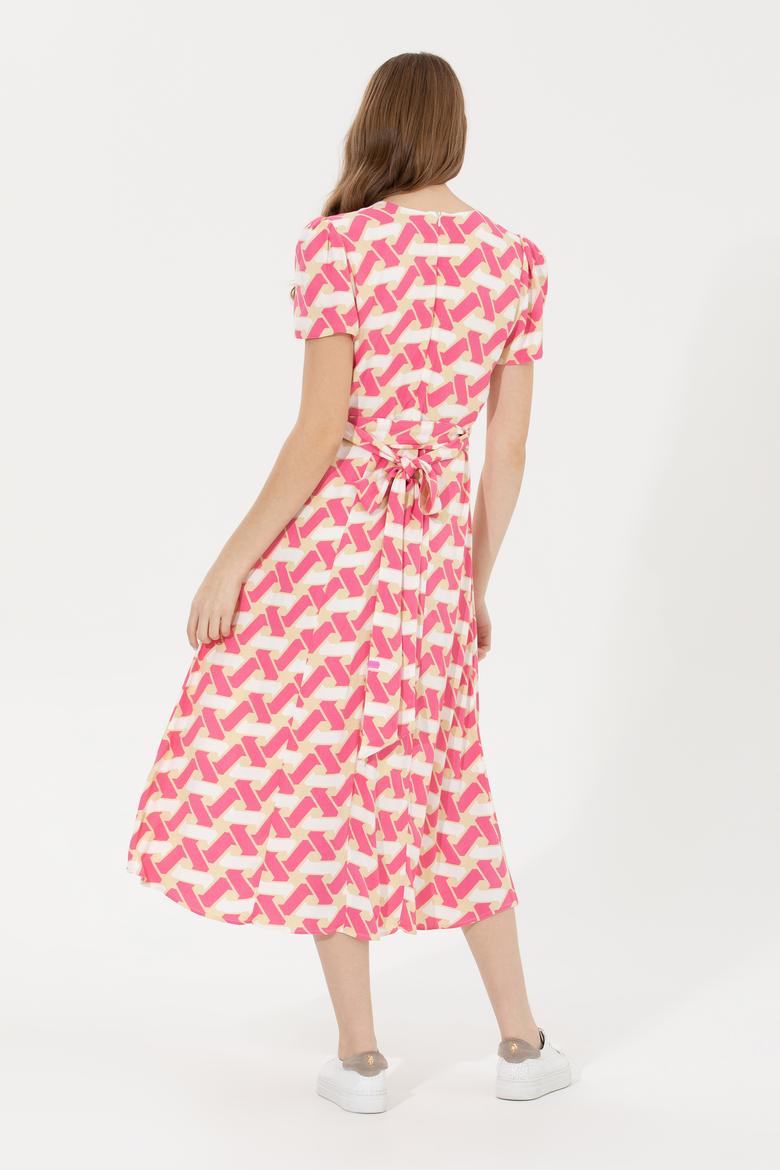 Kadın Pembe Dokuma Elbise - 50246392010