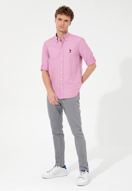 Erkek Menekşe Uzun Kollu Basic Gömlek - 50249490054