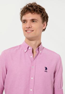 Erkek Menekşe Uzun Kollu Basic Gömlek - 50249490054