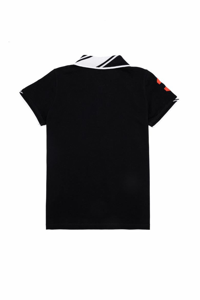 Erkek Çocuk Siyah Polo Yaka Tişört - 50249580167