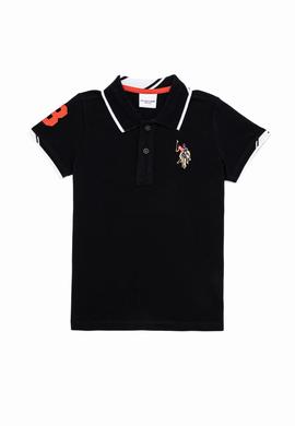 Erkek Çocuk Siyah Polo Yaka Tişört - 50249580167