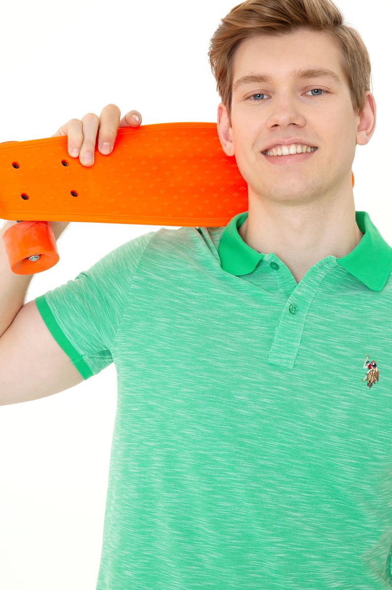 Erkek Elma Yeşili Polo Yaka Tişört