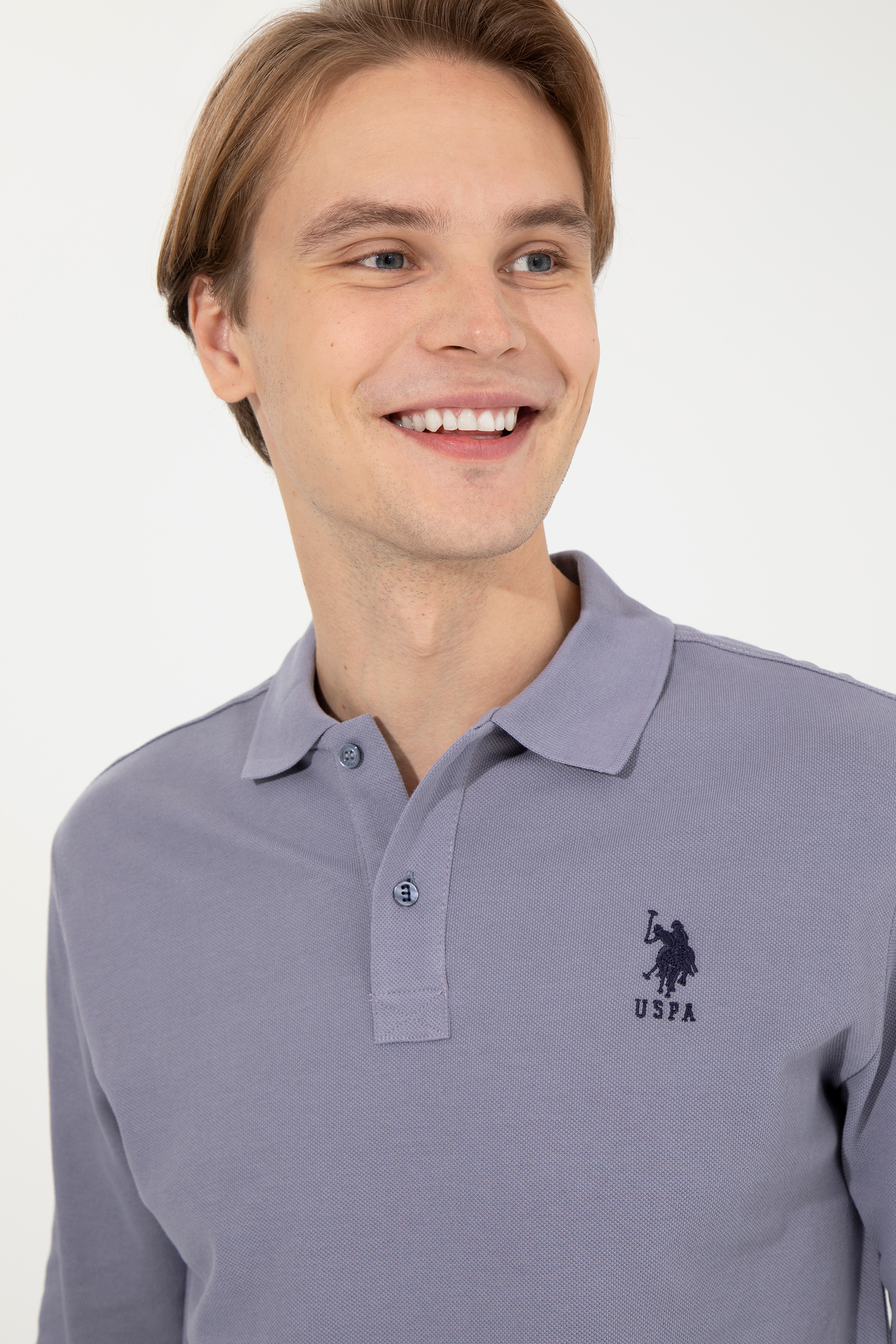 Erkek Gri Basic Sweatshirt