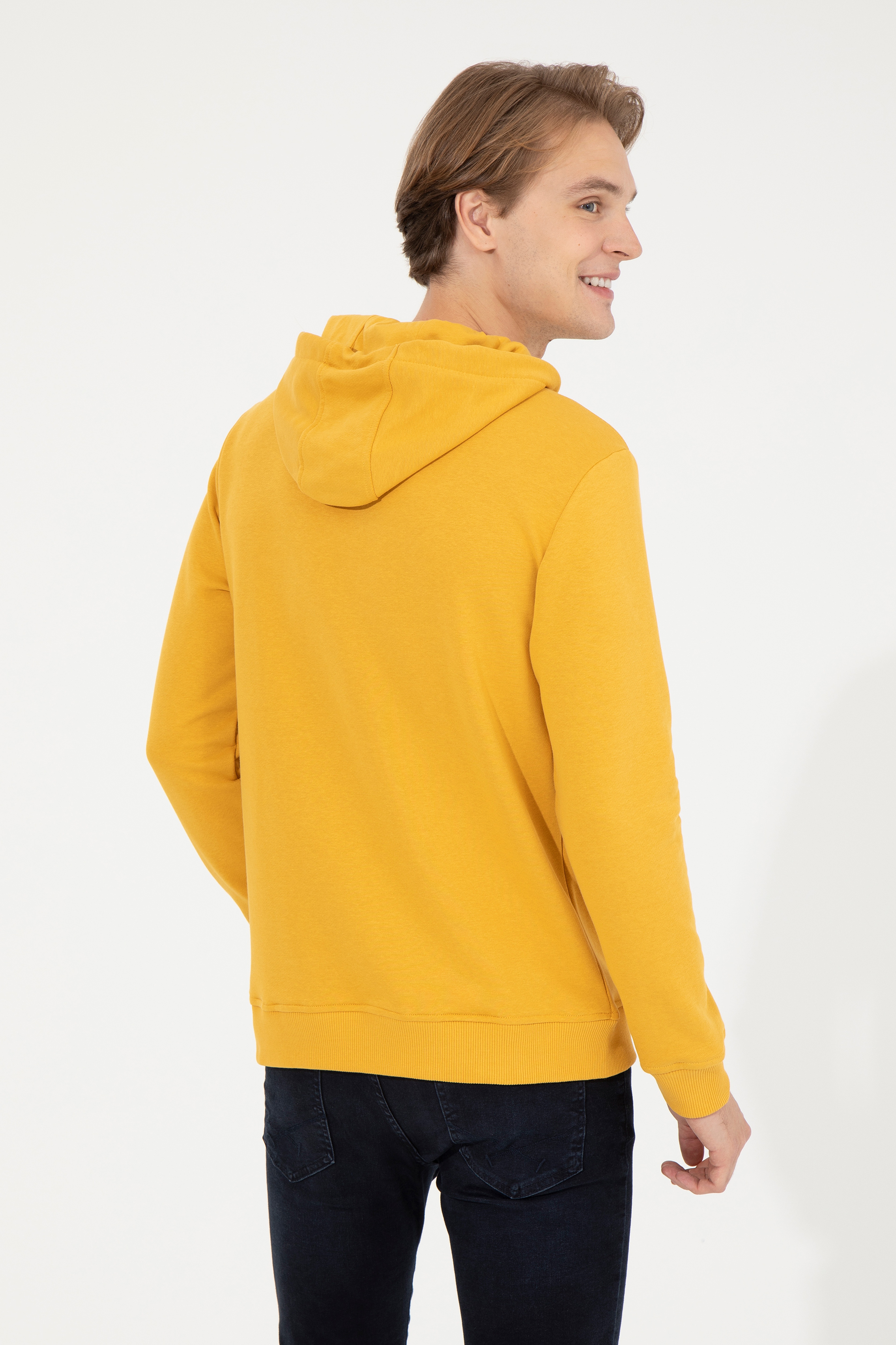Erkek Safran Basic Sweatshirt
