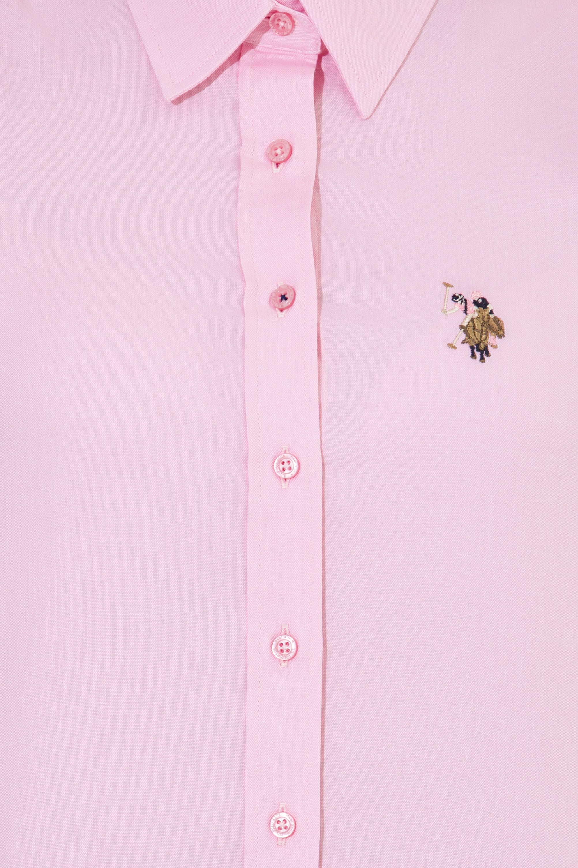 Kadın Açık Pembe Uzun Kollu Basic Gömlek - Image 6