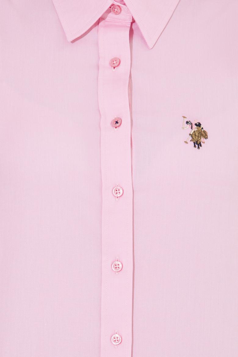 Kadın Açık Pembe Uzun Kollu Basic Gömlek - 50254249029