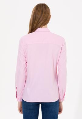 Kadın Açık Pembe Uzun Kollu Basic Gömlek - 50254249029