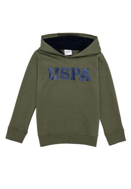 Çocuk Haki Kapüşonlu Sweatshirt - 50254515037