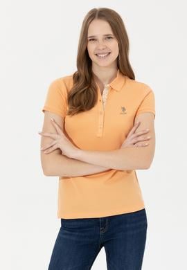 Kadın Turuncu Basic Polo Yaka Tişört - 50255457110