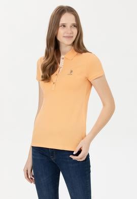 Kadın Turuncu Basic Polo Yaka Tişört - 50255457110