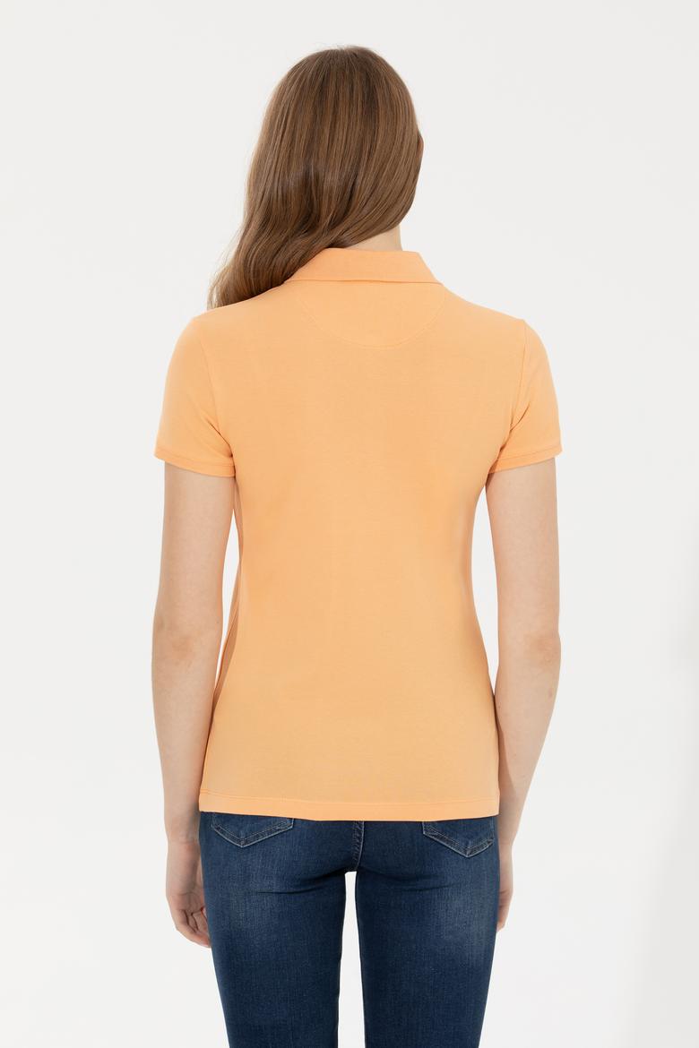 Kadın Turuncu Basic Polo Yaka Tişört - 50255457110