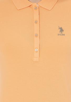 Kadın Turuncu Basic Polo Yaka Tişört - 50255457110