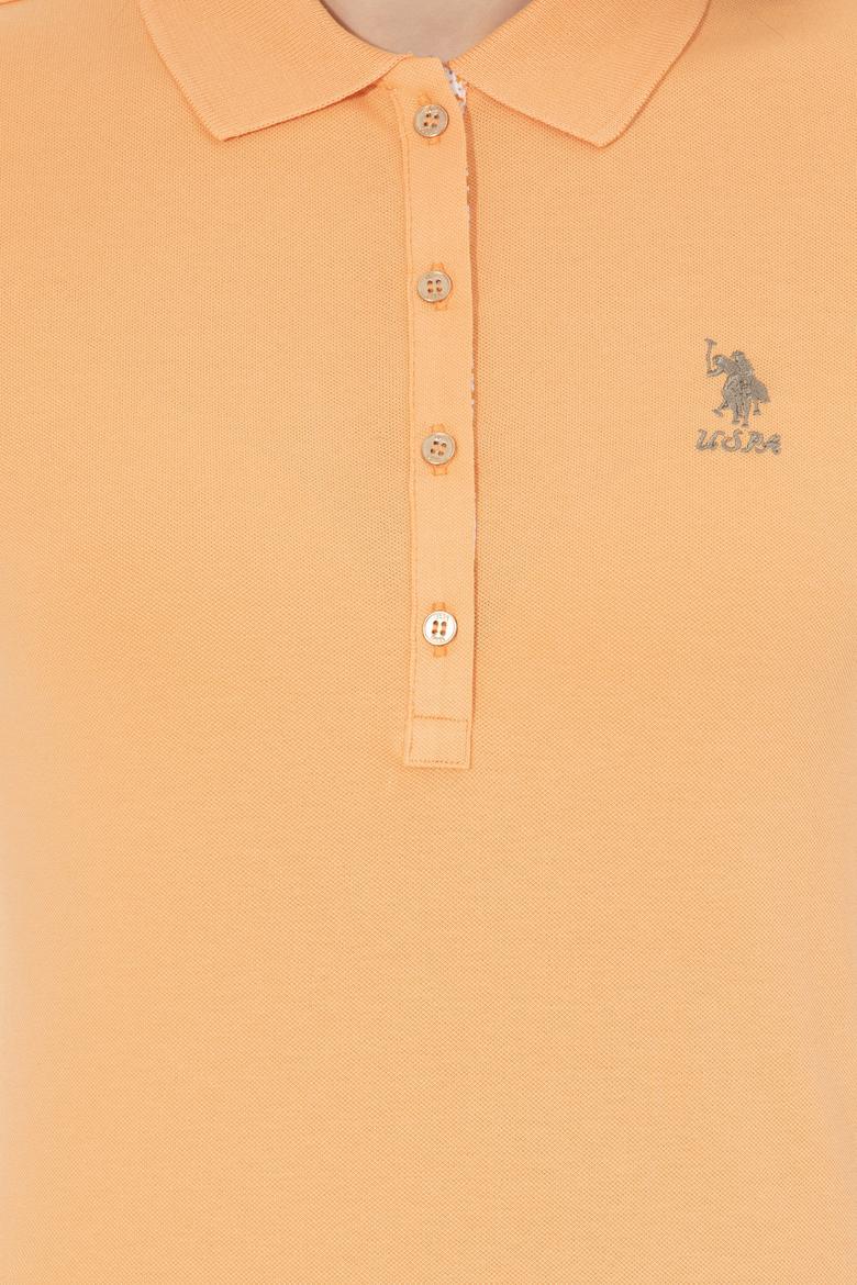 Kadın Turuncu Basic Polo Yaka Tişört - 50255457110