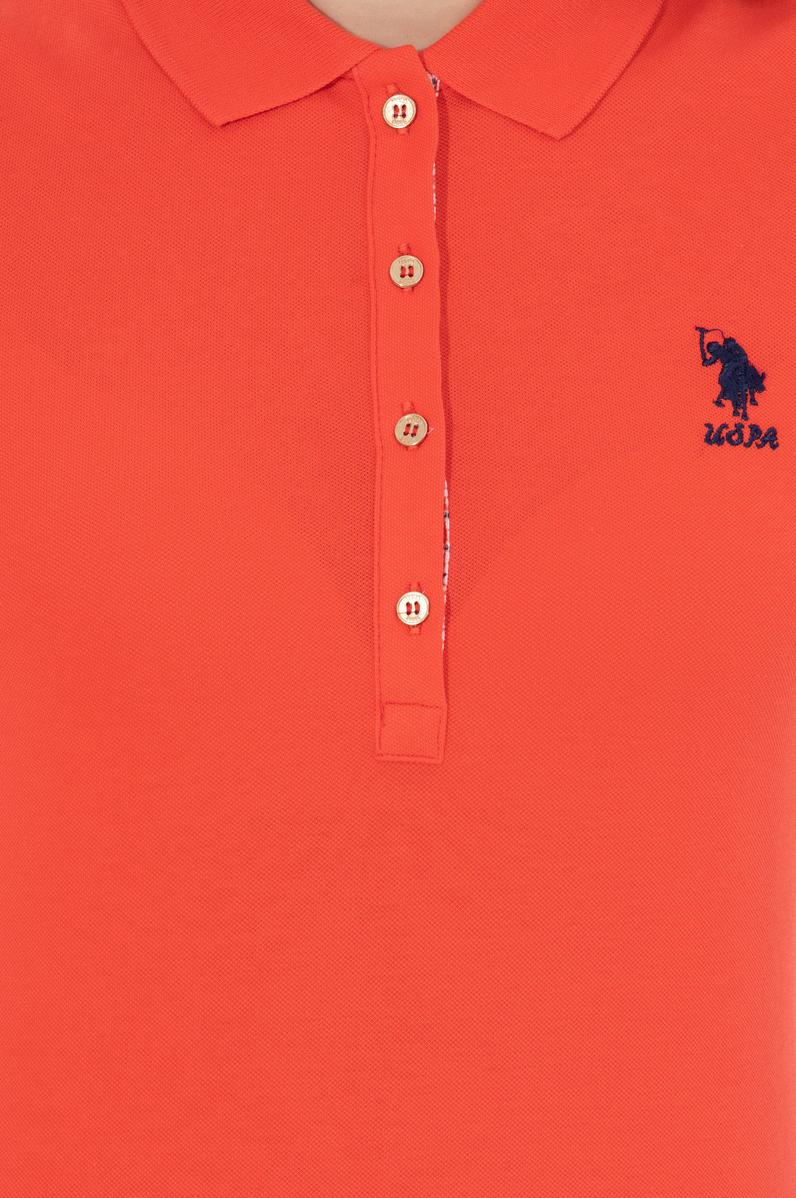 Kadın Kırmızı Basic Polo Yaka Tişört