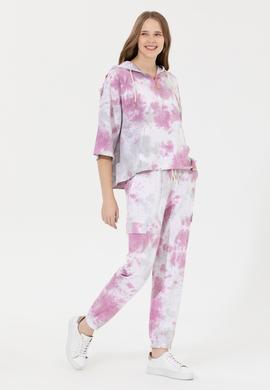 Kadın Menekşe Kapüşonlu Sweatshirt - 50256224010