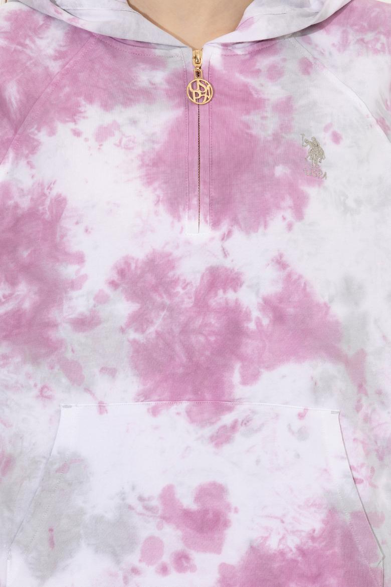 Kadın Menekşe Kapüşonlu Sweatshirt - 50256224010