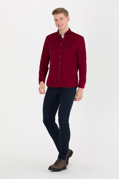 Erkek Slim Fit Lacivert Kanvas Pantolon