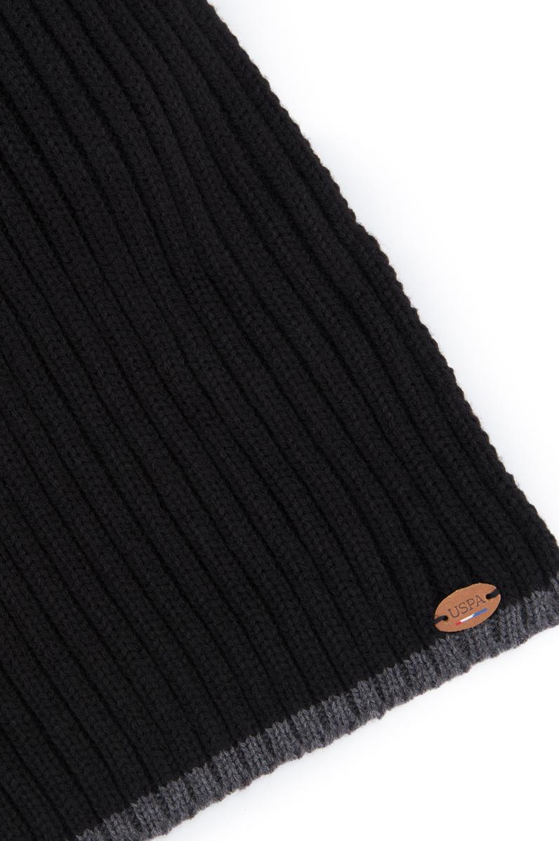 Erkek Siyah Kaşkol Bere Takım